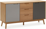 HOMN LIVING Bruce Sideboard 3 sahtlit ja 2 ust t&auml;ispuit 140 cm laius 40 cm s&uuml;gavus 77 cm k&otilde;rgus