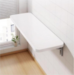 Schwebender Klapptisch zur Wandmontage f&uuml;r K&uuml;che, Waschk&uuml;che und Restaurant. Klappbarer Laptop-Schreibtisch aus Holz (valge)