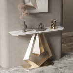 Konsolentische f&uuml;r den Eingangsbereich, moderner Akzent-Sofatisch, Flurtisch, moderner Akzenttisch, f&uuml;r Wohnzimmer, Eingangsbereich, Flur, Schlafzimmer (Gold-A, 39,3 Zoll/100 cm)
