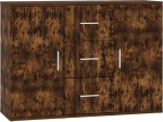 vidaXL Sideboard kabinet Sideboard mitmeotstarbeline kabinet Seisev kabinet elutoa kabinet suitsutatud tammepuust 91 x 29,5 x 65 cm puitmaterjali