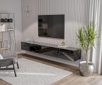 HAJDUK FURNITURE 270 cm must k&otilde;rgl&auml;ikega TV Lowboard TV laud rippuv seinakapp elutoa seinale TV m&ouml;&ouml;bel TV kapp TV laud Sideboard HiFi 270 x 35 x 40 cm puidust materjalist
