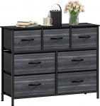 DWVO 7 sahtliga kapp, vastupidav kangas, tugev metallraam, kangast kapp k&auml;epidemetega, ideaalne magamistuppa, elutuppa, esikusse, lastetuppa, puidutruudus antratsiitmusta