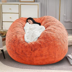 LCYFBE Bean Bag Chair Cover (Cover Only Cover, No Filler), Soft Fluffy PV Velvet, Washable, Lazy Diivan Duvet Cover, Living Room, Bedroom, Outdoor Furniture (#6.4 ft (135 x 65 cm))