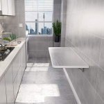 Computer-Arbeitspl&auml;tze Klapptisch aus Edelstahl 304, an der Wand montierte klappbare Esstische, platzsparender seitlich h&auml;ngender Tisch f&uuml;r Arbeitszimmer, Schlafzimmer, Badezimmer v&otilde;i Balko