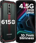 DOOGEE Blade 10 Energy Outdoor mobiiltelefon ilma lepinguta, 24GB RAM/128GB ROM (2TB) 6150mAh aku, 10.7mm Ultra Thin Android 15 Outdoor nutitelefon, 6.56 tolli HD + 90Hz, 16MP + 8MP kaamera, 3 kaardiga kaart