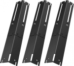 LOKHING 3 Pack Universal Replacement Heat Plate Heavy Duty Adjustable Porcelain Steel Heating Tent Aroma Tent Burner Cover Flame Tamer for Gas Grill Extendable from 12" to 21"