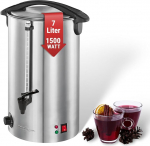 ProfiCook&reg; Hot Drink Machine with 7 L Tank Capacity, Mulled Wine Cooker with High-Quality Stainless Steel Housing for Heating and Keeping Warm, Punch Cooker for Mulled Wine, Tea and Coffee, PC-HGA