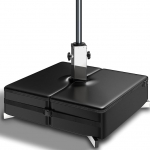 4smile Parasol Stand Black - Umbrella Stand Parasol for Balcony, Garden & Beach - Sturdy Parasol Stand Balcony with Stand - Practical Umbrella Stand Balcony