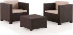 Shaf Diva T&ecirc;te &agrave; T&ecirc;te &ndash; Set Balcony, 80 x 60 x 73 cm, Chocolate