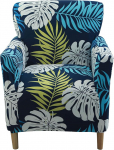 Ausing Floral Sofa Covers Blue Armchair Covers for Living Room Bedroom Elegant Decorative Sofa Cover 1 Seater