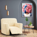 Menotti Sun Lounger Chair Cover Soft Fabric Slipcover Stretch Furniture Protector Microfiber Beige (Deck Chair)