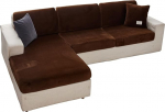 EURHOWING Universal Stretch Velvet Couch Cushion Covers for Sofa L Shape Sofa Cover Soft Protective Slipcover L-Shape Sofa Replacement with Elastic Edge (1 Seater Cover, Brown)
