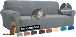 YEMYHOM Jacquard Design Diivan Covers High Stretch Extra Large Diivan Covers for Pet Dog Cat Safe Plus Size Non-Slip Magic Elastic Furniture Protector (XL diivan, helehall)