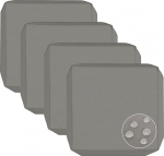 Sqodok Patio padjakatted 24x24 tolli v&auml;ljas padjakatted patio m&ouml;&ouml;blile veekindel patio padjad asendamine tooli istmepadja katted punutud toolile, hall marli, 4 Pack