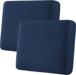 H.VERSAILTEX Super Stretch Seat Cushion Covers, diivanikatted, diivanipadja katted, Slipcover Sets, paks Jacquard tekstuur Twill kangas (2 t&uuml;kki, suured diivanipadjad, merev&auml;e sinine)