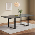 Merax pikendatav s&ouml;&ouml;gilaud 140/180/220&times;80 cm, ristk&uuml;likukujuline laud 6-10 inimesele, metalljalad, 3 tasandiga pikendatav, vastupidav, kaasaegne s&ouml;&ouml;gitoa ja k&ouml;&ouml;gi disain, hall