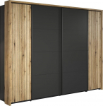 trendteam smart living - Esteban garderoobikapp - Antratsiit / Evoke Tamm - l&uuml;kanduksega kapp koos kinnitusega - 280 x 209 x 58 cm (B x K x S) - 20 kambrit ja 2 riidekorvi.