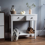 Home Windsor 2 sahtliga konsoollaud riiuliga, valge puidust koridor elutuba magamistuba riietusekapp laudm&ouml;&ouml;bel