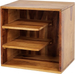 Riess Ambiente Cubus Solid Side Table 43 cm Sheesham Stone Finish Riiul Unikaalne riiul massiivpuidust riiul