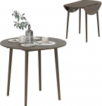 HOMCOM kokkupandav s&ouml;&ouml;gilaud 4 inimesele, &uuml;mmargune kokkupandav laud, kaasaegne ruumi s&auml;&auml;stev v&auml;ike k&ouml;&ouml;gilaud puidust jalgadega s&ouml;&ouml;gitoas, hall