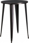 Flash Furniture Philip Commercial Grade 30" Round Black Antique Gold Metal Indoor Outdoor baarilaua laud