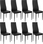 homewell s&ouml;&ouml;gitoa toolid, komplekt 8, ergonoomiline seljatugi terasraamiga, kvaliteetne PU nahk paksendatud k&auml;snaga, kodu ja k&ouml;&ouml;gim&ouml;&ouml;bel (8, mudel 1, must)