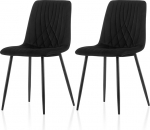 TUKAILAI s&ouml;&ouml;gitoa toolid, komplekt 2, samet, ergonoomiline k&ouml;&ouml;gitool, polsterdatud tool k&otilde;rge seljatoega metalljalgadega, kandev&otilde;ime 150 kg, kaasaegsed polsterdatud toolid s&ouml;&ouml;gituppa, elutuppa