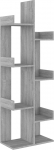 vidaXL Bookcase, Bookcase with Lots of Storage Space, Standing Shelf for Living Room, Office Shelf, Filing Shelf, Grey Sonoma Wood Material