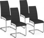 IDMarket - 4 Mia s&ouml;&ouml;gitooli komplekt must valge &auml;&auml;risega