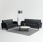 2-TLG. Diivanikomplekt Kunstleder Schwarz, Lamamistoolid, Diivanid ja diivanid, Relaxsofa, Couch f&uuml;r Wohnzimmer - 275227