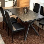 San Marco Eleonora k&ouml;&ouml;gi- ja elutoa toolid mustast kunstnahast (6)