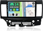 YUNTX [4GB + 64GB] Android 14 autoraadio Mitsubishi Lancerile (2008-2016)-[Integreeritud CarPlay/Android Car/DSP/GPS]-10.1-tolline IPS 2.5D kaamera + MIC-DAB/peeglilink/Bluetooth 5.0/360 kaamera/juhtimine
