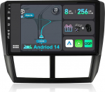 YUNTX [8GB + 256GB] Android 12 autoraadio Subaru Forester/Impreza (2007-2012)-[Integreeritud CarPlay/Android Auto/DSP/GPS]-9-tolline IPS puuteekraan CAM+MIC-DAB/peegel Link/Bluetooth 5.0/AHD/360 kaamera