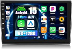 CAMECHO 6+128G 8-tuumaline Android 15 Sat Nav Car Radio Fiat Bravo 2008-2013, 9-tolline DSP HiFi Bluetooth raadio koos traadita Carplay GPS WiFi Android Auto FM RDS peeglilink + Canbus tagantvaate kaamera