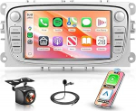 2G + 64G Ford Focus II S-Max Mondeo Galaxy Il C-Max Android Autoradio 7-tolline autoraadio traadita Carplay Android auto navigatsioon GPS peeglilink Bluetooth FM/RDS raadio WiFi USB + tagurdamine