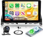 4G + 64G 9-tolline Android autoraadio Mercedes Benz C-klassile C180 C200 C230 C250 C300 C350 W204 S204 2006-2011 traadita Carplay Android auto GPS peeglilink Bluetooth FM/RDS/EQ WiFi SWC tagumine vaade