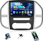 CAMECHO 6G + 128G 8 Core Android 15 autoraadio Mercedes Benz Vito 3 W447 (2014-2020) Navi Carplay Android Car, 10-tolline Benz Radio Touch Display Bluetooth RDS / FM MirrorLink ja USB + tagumine vaade