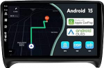 MSD 9 Zoll Bildschirm Autoradio f&uuml;r Audi TT (2006-2011) | Wireless Carplay Android Auto | Android 15 GPS Navi Radio | Volant WiFi DSP DAB Bluetooth 5.0 | Tagfahrkamera | 2 Din