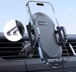 Miracase mobiiltelefoni hoidja autole [uus topeltkonks valmistatud terasest] mobiiltelefoni hoidja auto &otilde;huventilatsiooni jaoks, mis &uuml;hildub iPhone 14/13/12 Samsung Xiaomi ja teiste nutitelefonide seeriaga