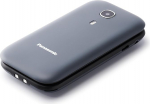 Panasonic KX-TU400EXG eakate mobiiltelefoni klapptelefon ilma lepinguta (SOS h&auml;daabinupp, suured eraldiseisvad nupud, suur kirjat&uuml;&uuml;p, traadita seade), Hall