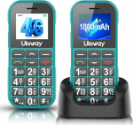 Tosaju 4G vanemate mobiiltelefon ilma lepinguta nupuga mobiiltelefon pension&auml;ridele 1800 mAh aku suurte nuppudega mobiiltelefon Lihtne suure nupuga mobiiltelefon koos laadimisjaamaga SOS