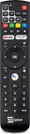 TELE System originaalne Bluetooth-pult dekooder UP T2 4K Android TV jaoks: Spetsiaalse h&auml;&auml;ljuhtimisnupuga Google Assistantile ja spetsiaalsete nuppudega teleri jaoks.