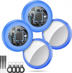 Smart Air Tracker Tags, Key Find &uuml;hildub Apple Where is? App (ainult iOS, Android ei toeta), Bluetooth j&auml;lgimisseadmed pagasile/kottidele/kohvritele, vahetatavad patareid, s&uuml;gavsinine, 4 tk.