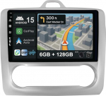 [6G + 128G] IPS 9-tolline Android 14 autoraadio Ford Focus 2004-2011 koos Navi Octa Core'iga [Sisseehitatud CarPlay/Android Auto/DSP/Mirror Link/GPS Navi/360 Camera/Bluetooth 5.0/WiFi/USB
