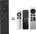 Ersatz-Fernbedienung kompatibel mit Apple TV 4K-Player, passend f&uuml;r Apple TV der 1., 2., 3. Generation, f&uuml;r Apple TV HD A2169, A1842, A1625, A1427, A1469, A1378, A1218, mit Strom- und