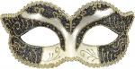 HERTSOGINNA SILMAMASK KAUNISTATUD - MUST JA KULDNE GLITTER