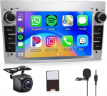 Hodozzy Carplay autoraadio Opel Astra Meriva Zafira jaoks koos Navi/WiFi, 7-tolline Opel autoraadio Bluetooth Android Car/EQ/Mirror Link/FM/RDS/SWC/USB + tagurduskaamera, h&otilde;bedane