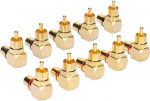 Annadue 90 kraadine RCA adapter 5 paari mees-naine kullatud