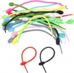 hankekaart 50 St&uuml;ck 15,2 cm Silikon-Kabelbinder, wiederverwendbare Kabelbinder, Kabelbinder, Kabelwickel, Management-Organizer f&uuml;r Zuhause, B&uuml;ro, K&uuml;che, Lebensmitteltasche, gemischte Farben