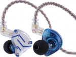 LINSOUL KZ ZS10 Pro, 4BA + 1DD 5 juhiga k&otilde;rvamonitor, HiFi juhtmega k&otilde;rvaklapid, m&auml;nguk&otilde;rvaklapid, h&uuml;briid IEM k&otilde;rvaklapid, 2-poolne eemaldatav kaabel (mikrofoniga, helesinine)